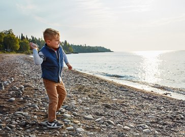 Photo of a boy at the beach