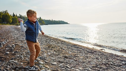 Photo of a boy at the beach