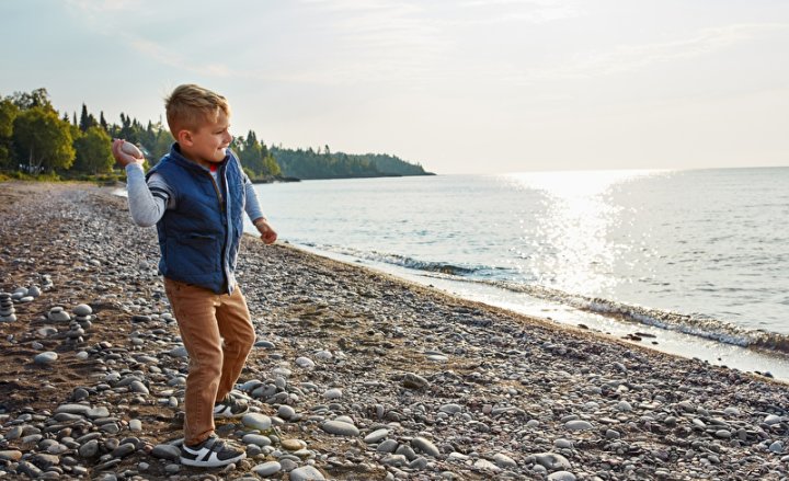 Photo of a boy at the beach