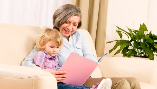 Photo of a grandmother with her grandchild