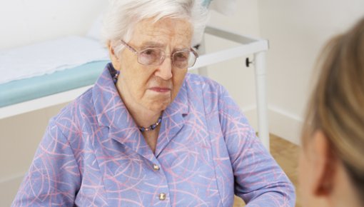 Photo of a woman at a doctor's appointment