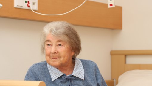 Photo of a woman at the hospital