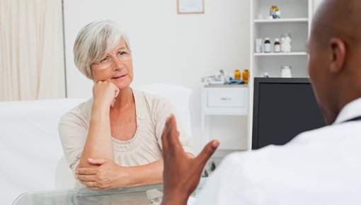 Photo of a woman at a doctor's appointment