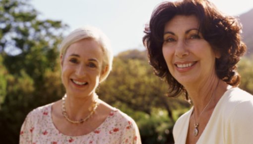 Photo of two women outdoors