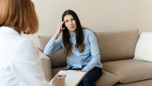 Photo of woman in a talking therapy session