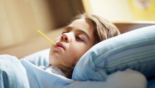Photo of a child with a fever