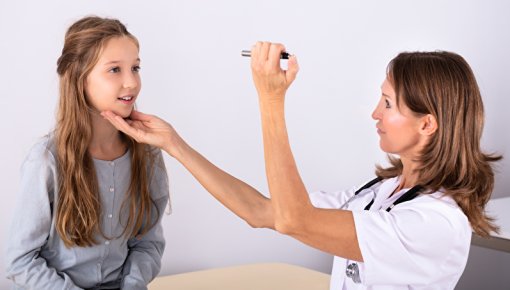 Photo of a patient and doctor during an examination