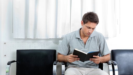 Photo of man in waiting room