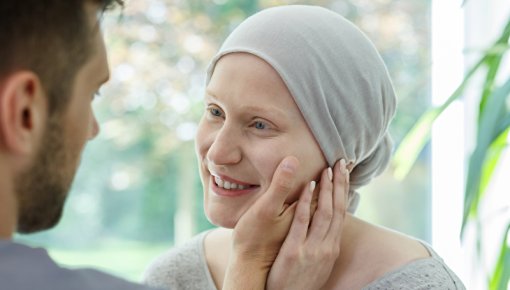 Photo of a woman wearing a scarf on her head