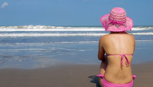 Photo of a woman at a beach