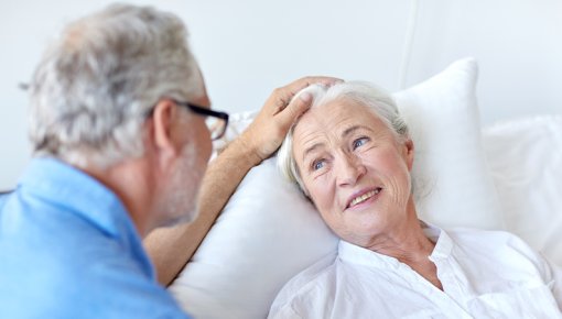 Photo of a woman in the hospital