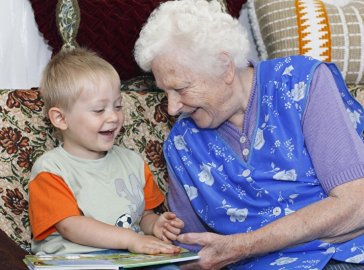Photo of a grandmother with her grandchild