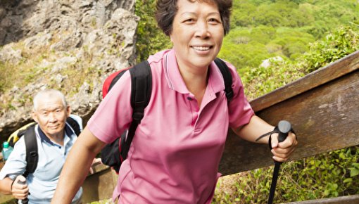 Photo of couple hiking