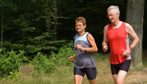 Photo of a couple jogging