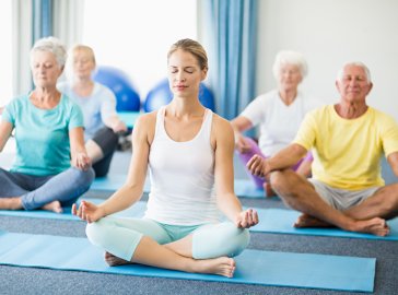 Photo of a yoga group