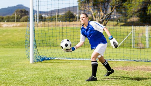 Photo of female soccer goalie