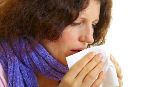 Photo of woman with a stuffy nose