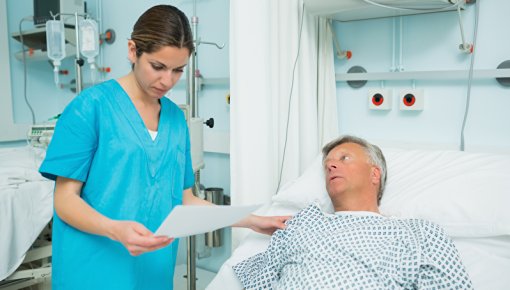 Photo of a doctor and patient