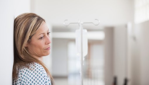 Photo of a woman in the hospital