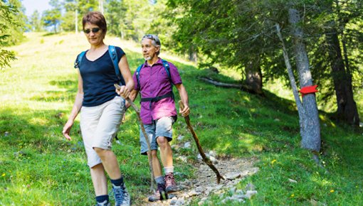 Photo of a couple hiking