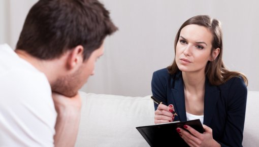 Photo of a patient and therapist