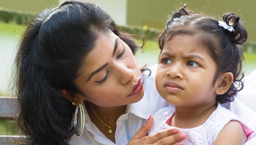 Photo of a mother with young daughter