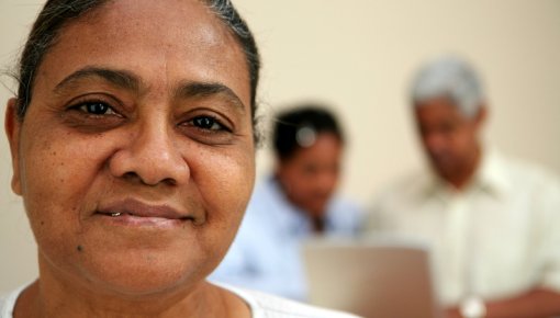 Photo of a woman smiling