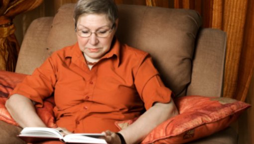 Photo of a woman reading