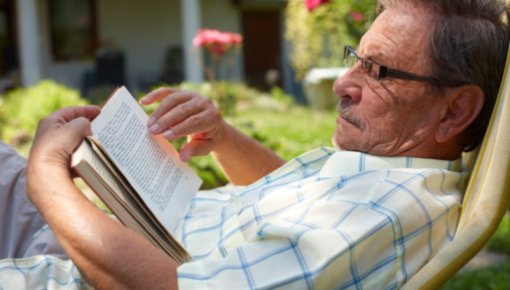 Photo of an older man in the garden