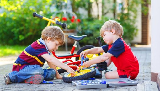 Photo of two boys playing