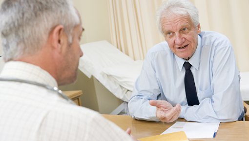 Photo of a man at a doctor's appointment