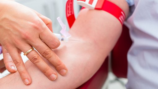 Photo of someone having blood taken