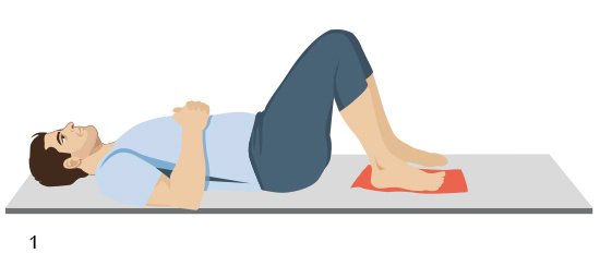 Illustration: Hamstring slider - first position