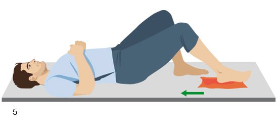 Illustration: Hamstring slider - fifth position