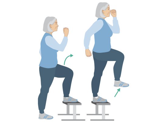 Illustration: Step-ups using a step-board