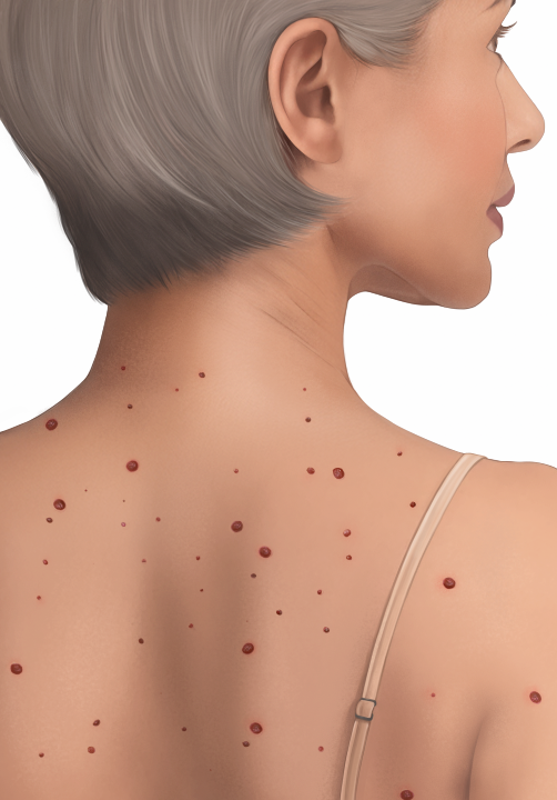 Illustration: Hemangiomas in an adult