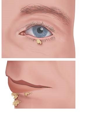 Illustration: Filiform warts