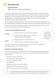 Endometriosis treatment decision aid