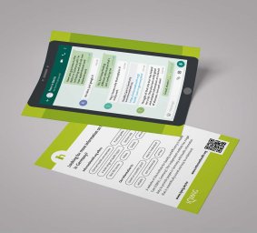 Preview of flyer "Chat – Information on health care in Germany"