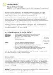 Image: Decision aid - Osteoarthritis of the knee (treatment)