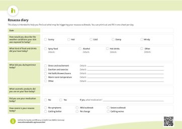 Preview of rosacea diary