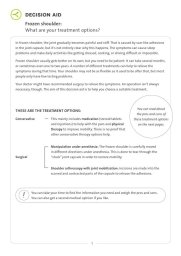 Preview of the decision aid on treatment options for frozen shoulder