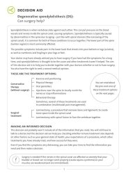 Preview of decision aid for spondylolisthesis treatments